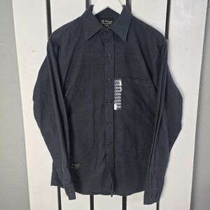 The Vermont Flannel Co. Fitted Flannel Shirt Medium Grey Outdoors Work Casual